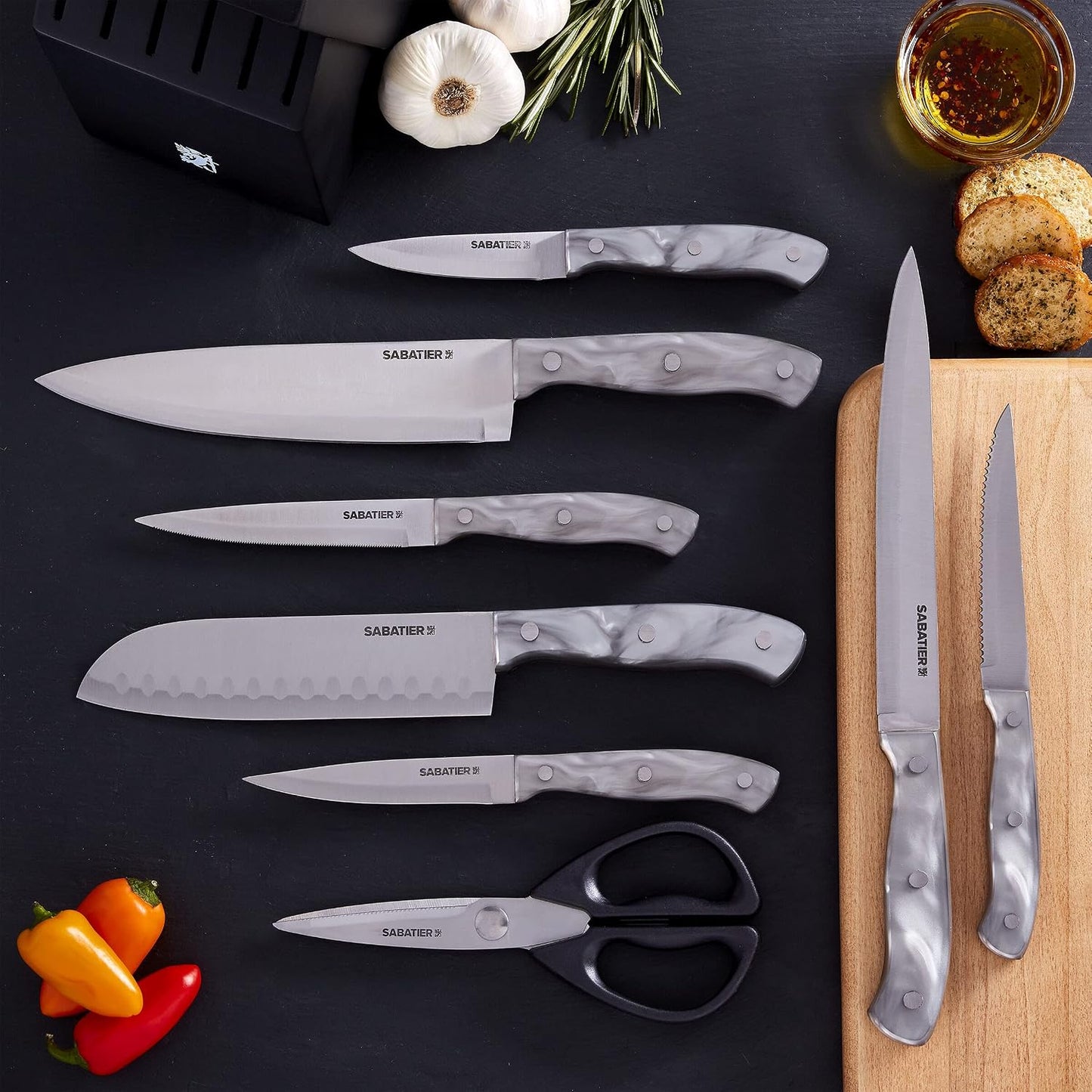 Triple Riveted Paring Knife, 3.5-Inch, High-Carbon Stainless Steel, Razor-Sharp Kitchen Knife to Cut Fruit, Vegetables and more, White
