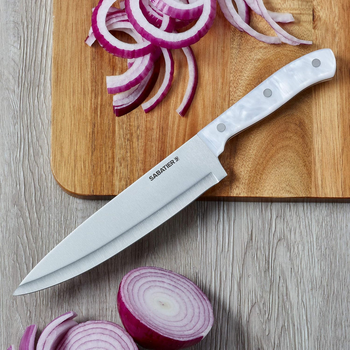 Triple Riveted Paring Knife, 3.5-Inch, High-Carbon Stainless Steel, Razor-Sharp Kitchen Knife to Cut Fruit, Vegetables and more, White