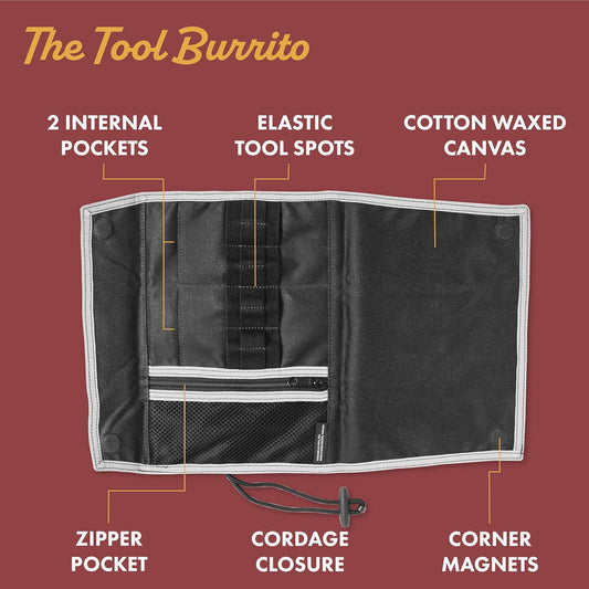 Tool Burrito Knife Maintenance Storage Pouch - Portable, Travel Size, Expandable Bag