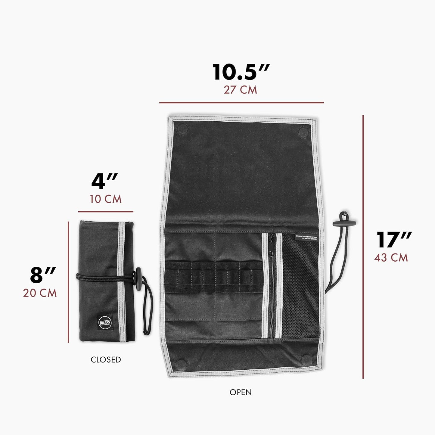 Tool Burrito Knife Maintenance Storage Pouch - Portable, Travel Size, Expandable Bag