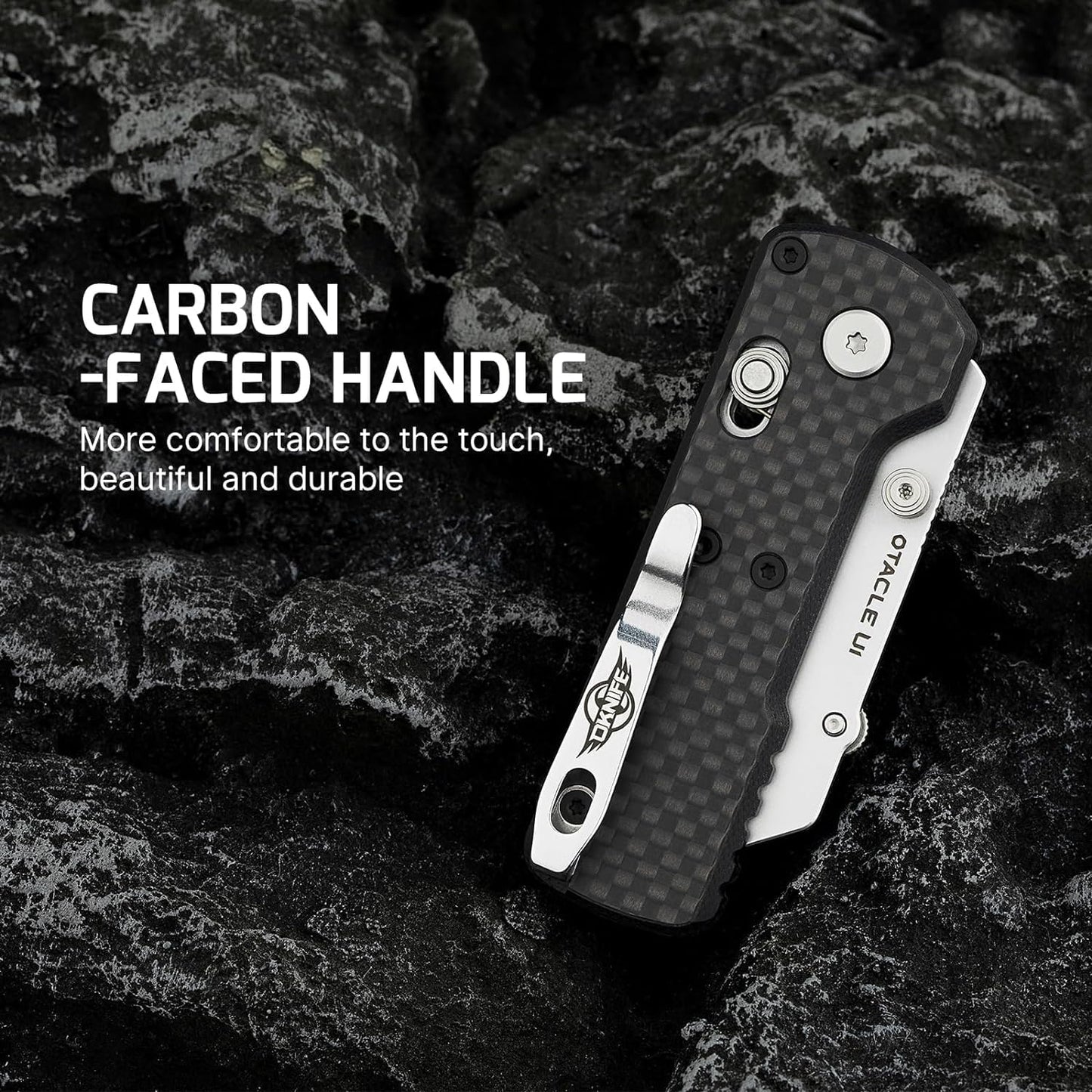 Otacle U1 Folding Utility Knife with Quick Change Blade & Rail Lock | EDC Box Cutter with Pocket Clip, Compact 3.38 in Design for Office, Factory & Daily Carry (Green Micarta)