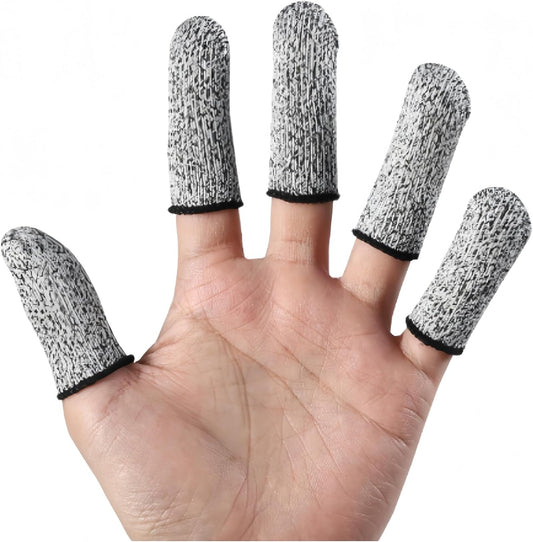 Reusable Large Finger Cots, 20 Pcs | Anti-Cutting, Anti-Slip, Finger Tips Protector, For Kitchen Food Cutting, Sewing, Sculpture & Gardening