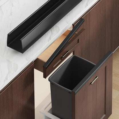 18" Length Cabinet Door Protector, 3/4" Thick, Transparent, 2 PCS | Snugly Fit, Flexible Slip-On, Plastic Cabinet Edge Guard Bumpers, Edge Protectors to Prevent Wear Chipping Discoloration
