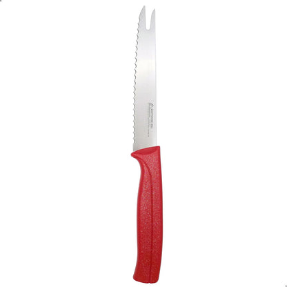 Tomato Knife, MATTSTONE HILL 5 Inch Serrated Kitchen Utility Knife, Red | German X50CrMoV15 Steel