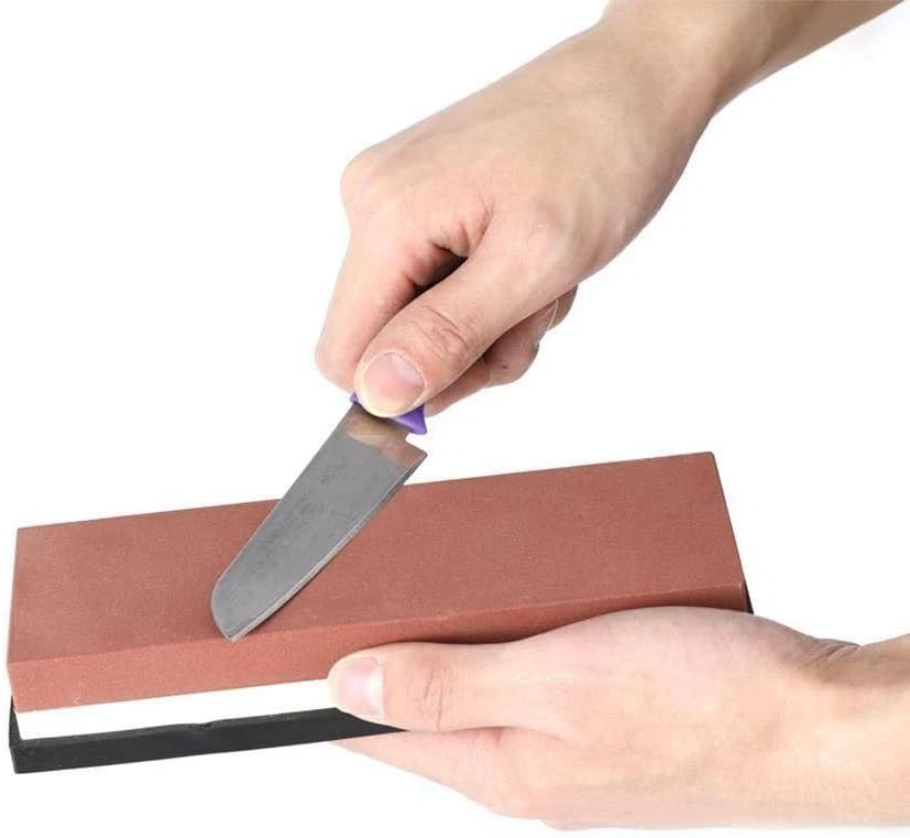 1000/4000 Grit Combination Whetstone, Two-Sided Knife Sharpener, 7-Inch Sharpening Stone, Plastic Stand Included
