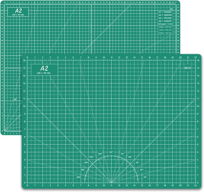 18"x12" Thickened Self Healing Cutting Mat, A3 Rotary Cutting Sewing Mat for Crafts, Double Sided 5-Ply Table Cutting Board for Fabric Quilting Art Hobby Project, Pink/Purple