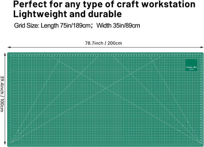 18"x12" Thickened Self Healing Cutting Mat, A3 Rotary Cutting Sewing Mat for Crafts, Double Sided 5-Ply Table Cutting Board for Fabric Quilting Art Hobby Project, Pink/Purple