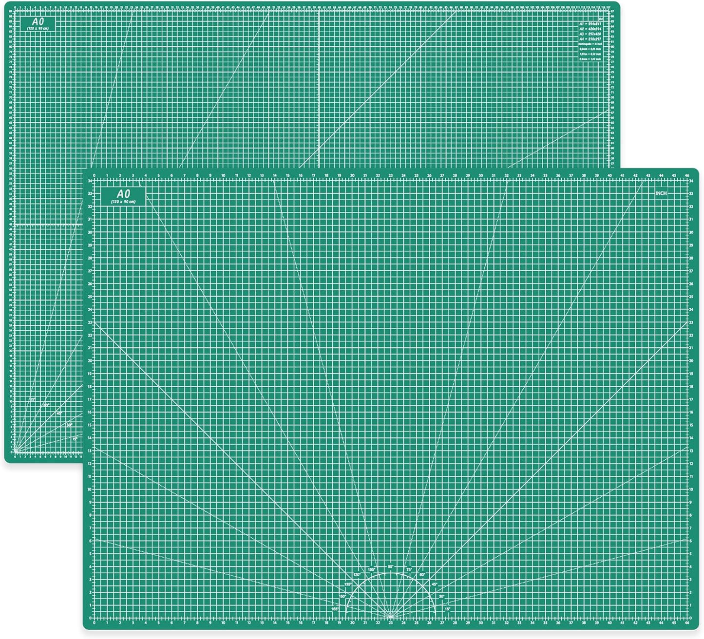18"x12" Thickened Self Healing Cutting Mat, A3 Rotary Cutting Sewing Mat for Crafts, Double Sided 5-Ply Table Cutting Board for Fabric Quilting Art Hobby Project, Pink/Purple