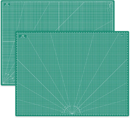 18"x12" Thickened Self Healing Cutting Mat, A3 Rotary Cutting Sewing Mat for Crafts, Double Sided 5-Ply Table Cutting Board for Fabric Quilting Art Hobby Project, Pink/Purple