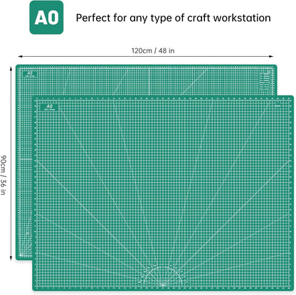 18"x12" Thickened Self Healing Cutting Mat, A3 Rotary Cutting Sewing Mat for Crafts, Double Sided 5-Ply Table Cutting Board for Fabric Quilting Art Hobby Project, Pink/Purple