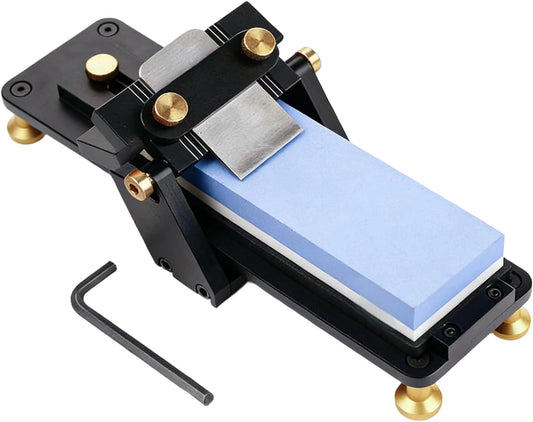 Chisel Sharpening Jig – Fixed Angle Whetstone Set with Polishing Stone & Grinding Frame | Adjustable Sharpener for Woodworking Chisels & Planes