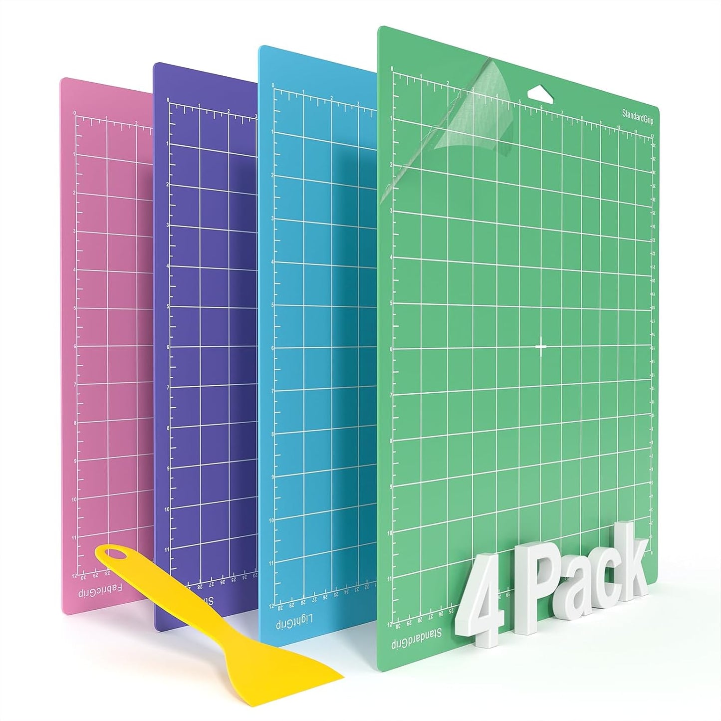 Cutting Mat for Cricut,12x12 inch 4 Pack Variety Cutting Mats LightGrip,Replacement Accessories for Cricut Maker 3/Maker/Explore 3/Air 2/Air/One