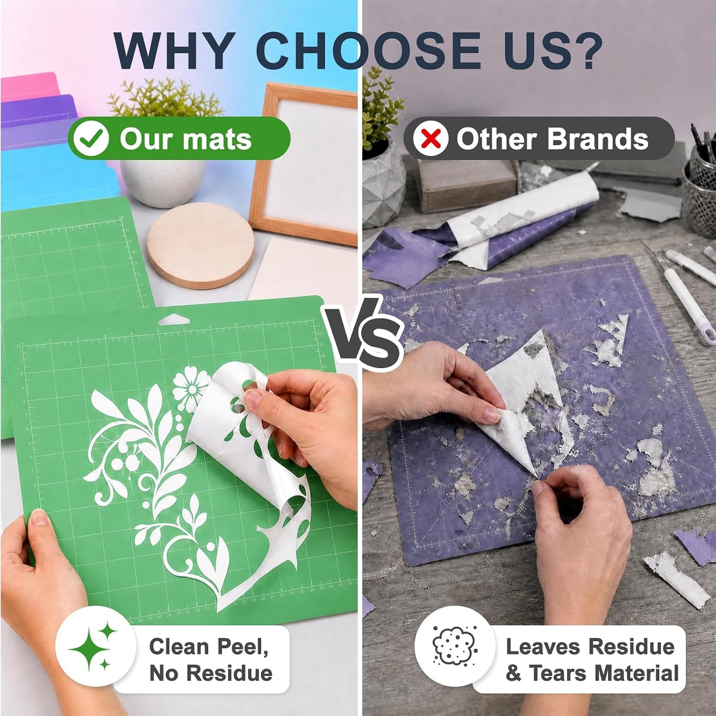 Cutting Mat for Cricut,12x12 inch 4 Pack Variety Cutting Mats LightGrip,Replacement Accessories for Cricut Maker 3/Maker/Explore 3/Air 2/Air/One