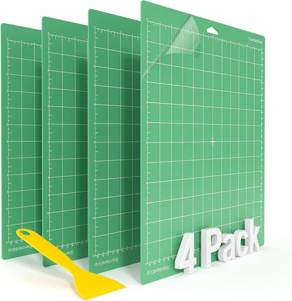 Cutting Mat for Cricut,12x12 inch 4 Pack Variety Cutting Mats LightGrip,Replacement Accessories for Cricut Maker 3/Maker/Explore 3/Air 2/Air/One