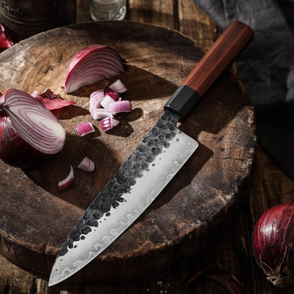 8 Inch Chef Knife Japanese Kitchen Knife Sharp, Chefs Knife Carbon Steel