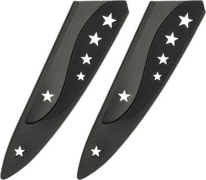 2Pcs Safety Knife Covers Sleeves, Universal PP Knife Sheaths Edge Guards Blade Protector Covers for 7.4" Boning Knives Portable for Kitchen Camping Picnics Accessories, Black