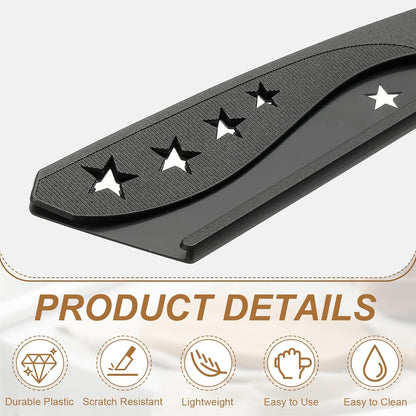 2Pcs Safety Knife Covers Sleeves, Universal PP Knife Sheaths Edge Guards Blade Protector Covers for 7.4" Boning Knives Portable for Kitchen Camping Picnics Accessories, Black