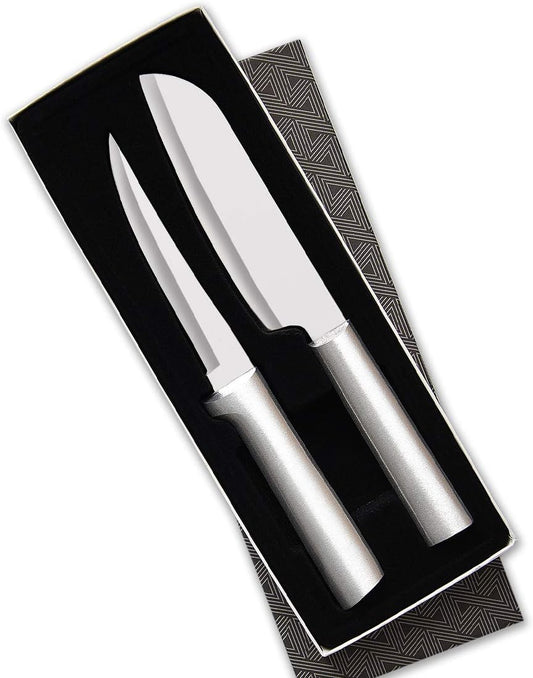 Cook’s Select Knife Gift Set (S53), Silver Handle | 2-Piece Knife Set , Stainless Steel Blade, Silver Cast Aluminum Handle