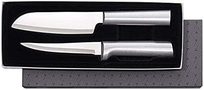 Cook’s Select Knife Gift Set (S53), Silver Handle | 2-Piece Knife Set , Stainless Steel Blade, Silver Cast Aluminum Handle