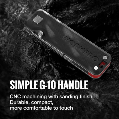 Premium Titanium Utility Knife, CNC Unibody, Lightweight Aluminium Handle Folding Box Cutter, Quick Change Blade Razor Knife,Ideal Gifts for Men Women, with 10 Extra Blades