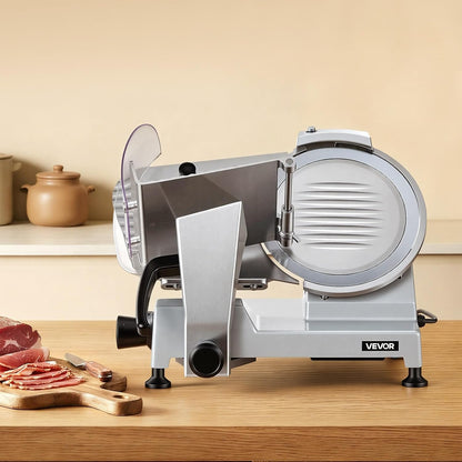 Meat Slicer, 8.6" Electric Deli Slicer with 2 SUS420 Blades & 0-0.6" Adjustable Thickness, Dual Security Lock, 200W Home Food-Slicer for Frozen Meat, Ham, Baguett, Steak, ETL Approved