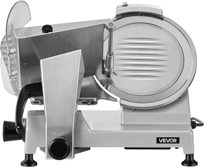 Meat Slicer, 8.6" Electric Deli Slicer with 2 SUS420 Blades & 0-0.6" Adjustable Thickness, Dual Security Lock, 200W Home Food-Slicer for Frozen Meat, Ham, Baguett, Steak, ETL Approved