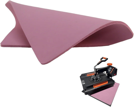 Silicone Heat Press Mat 15x15 Inch, Heat Resistant & Fireproof, Double Sided Washable Heat Press Pad for Vinyl Ironing HTV Transfer Sublimation & Crafting Projects,Pink