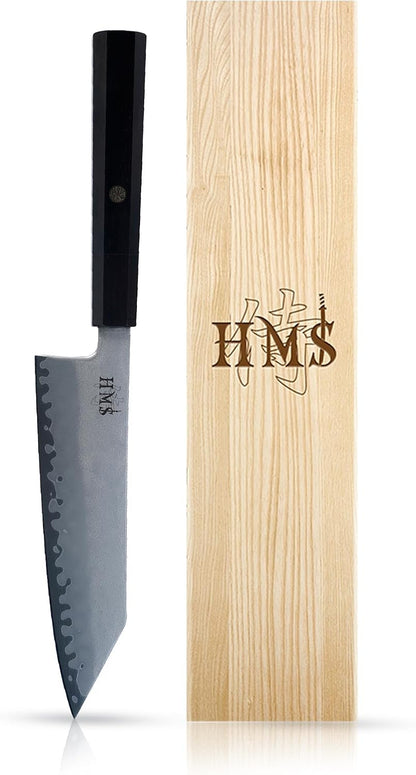 7-Inch Kiritsuke Chef Knife, Japanese HAP40 Triple-Layer Steel Kitchen Knife for Slicing and Chopping, Precision Kiritsuke Japanese Knife with Ergonomic Handle
