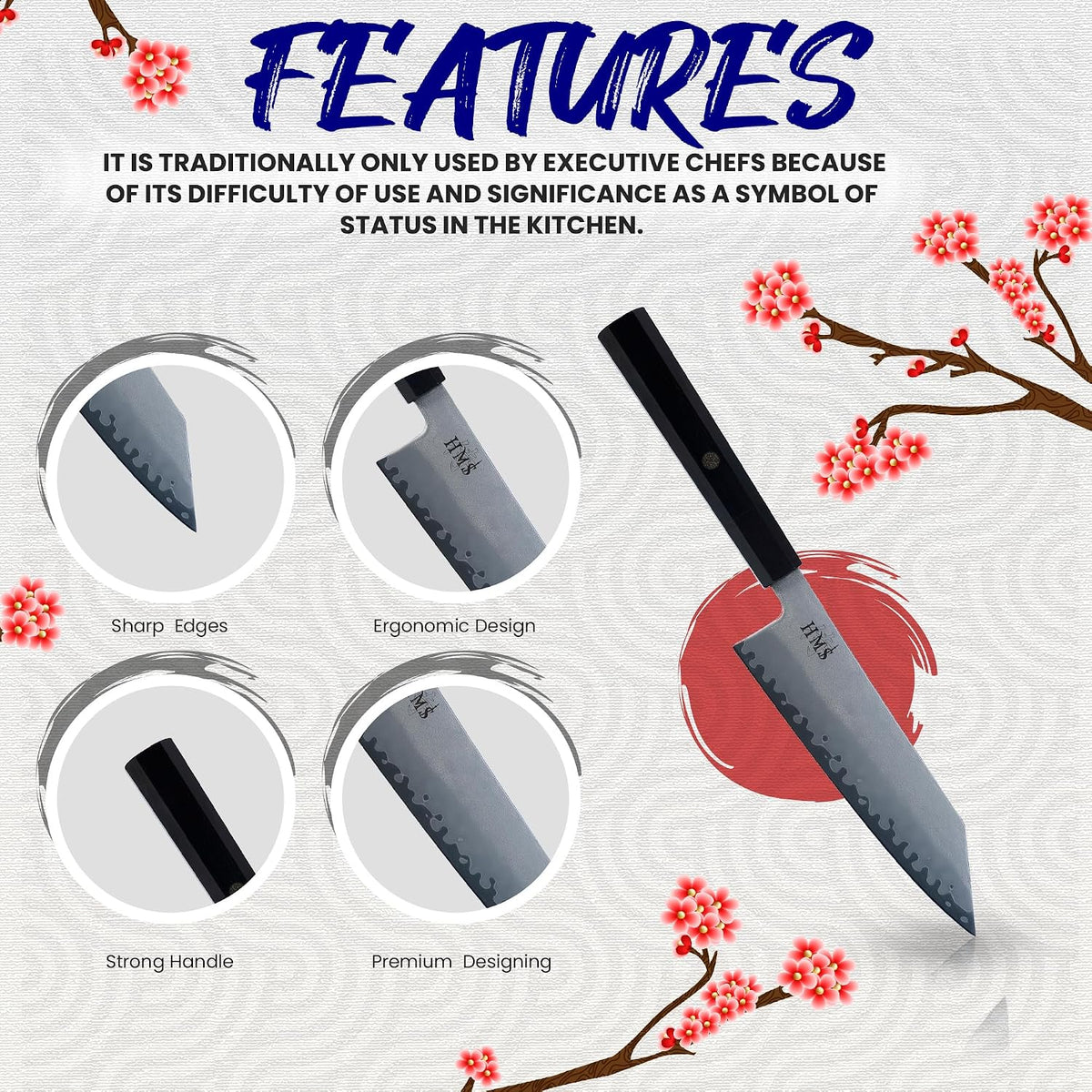7-Inch Kiritsuke Chef Knife, Japanese HAP40 Triple-Layer Steel Kitchen Knife for Slicing and Chopping, Precision Kiritsuke Japanese Knife with Ergonomic Handle