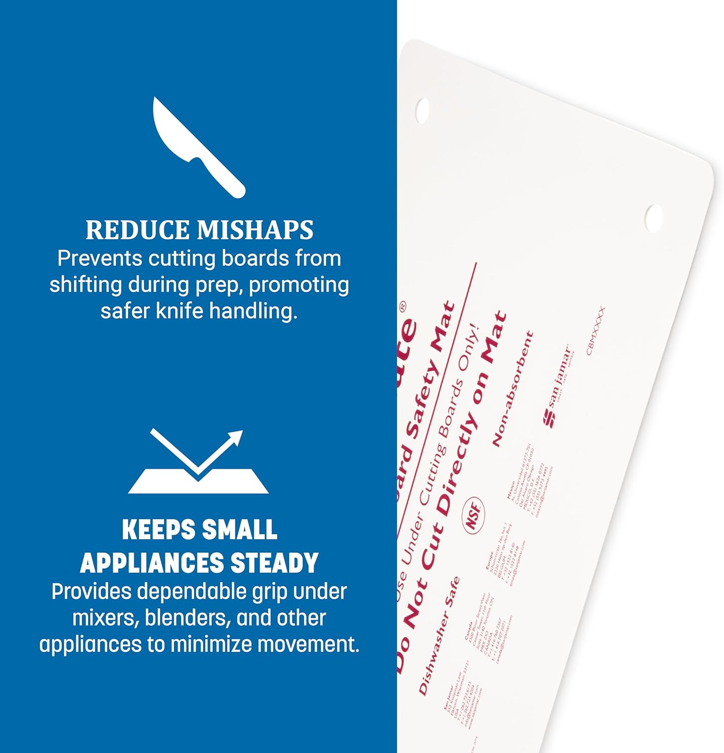 CBM1016 Saf-T-Grip Board-Mate Nonslip Cutting Board Mat, 16" Width x 10" Height (Pack of 1)