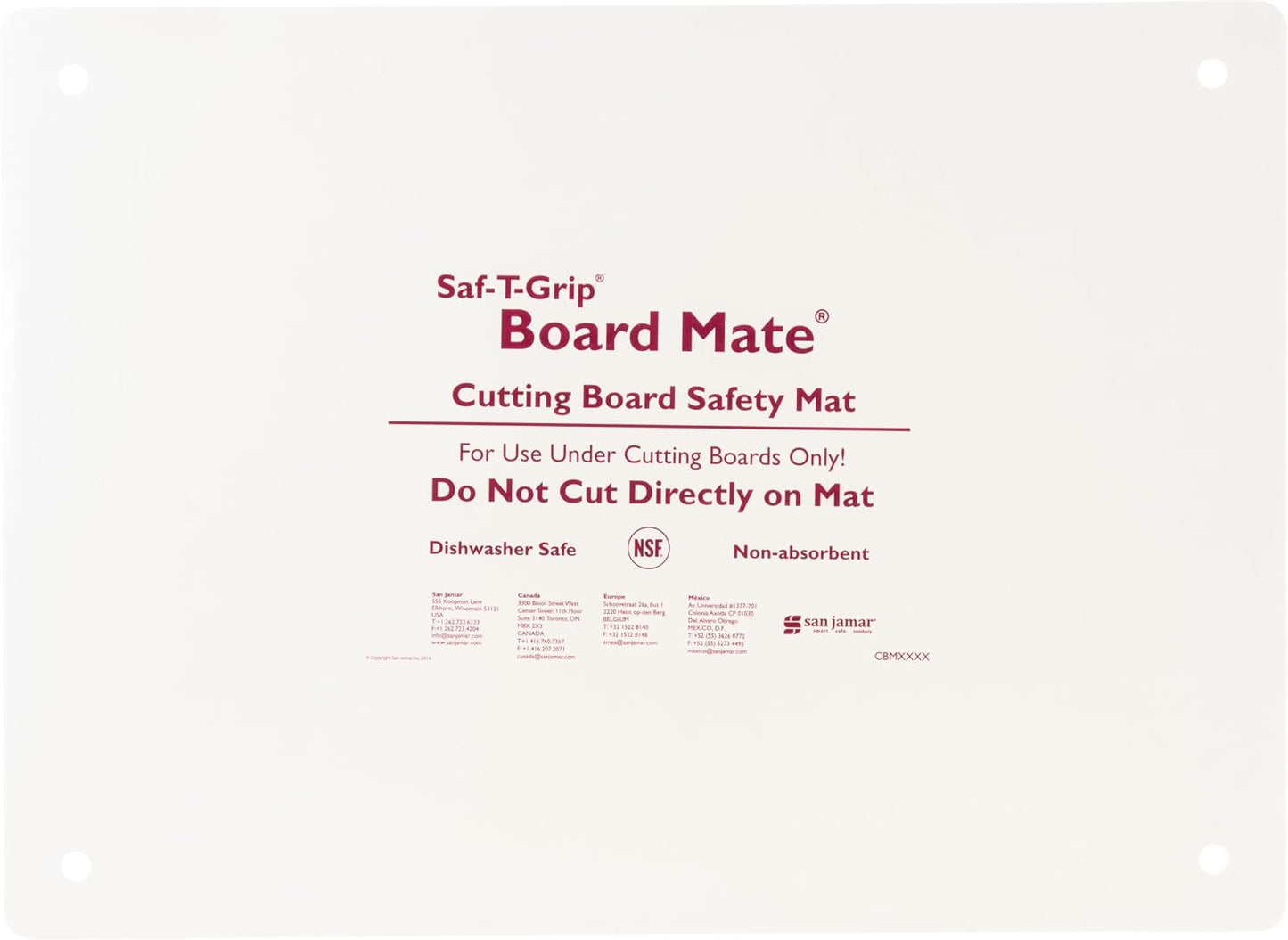 CBM1016 Saf-T-Grip Board-Mate Nonslip Cutting Board Mat, 16" Width x 10" Height (Pack of 1)