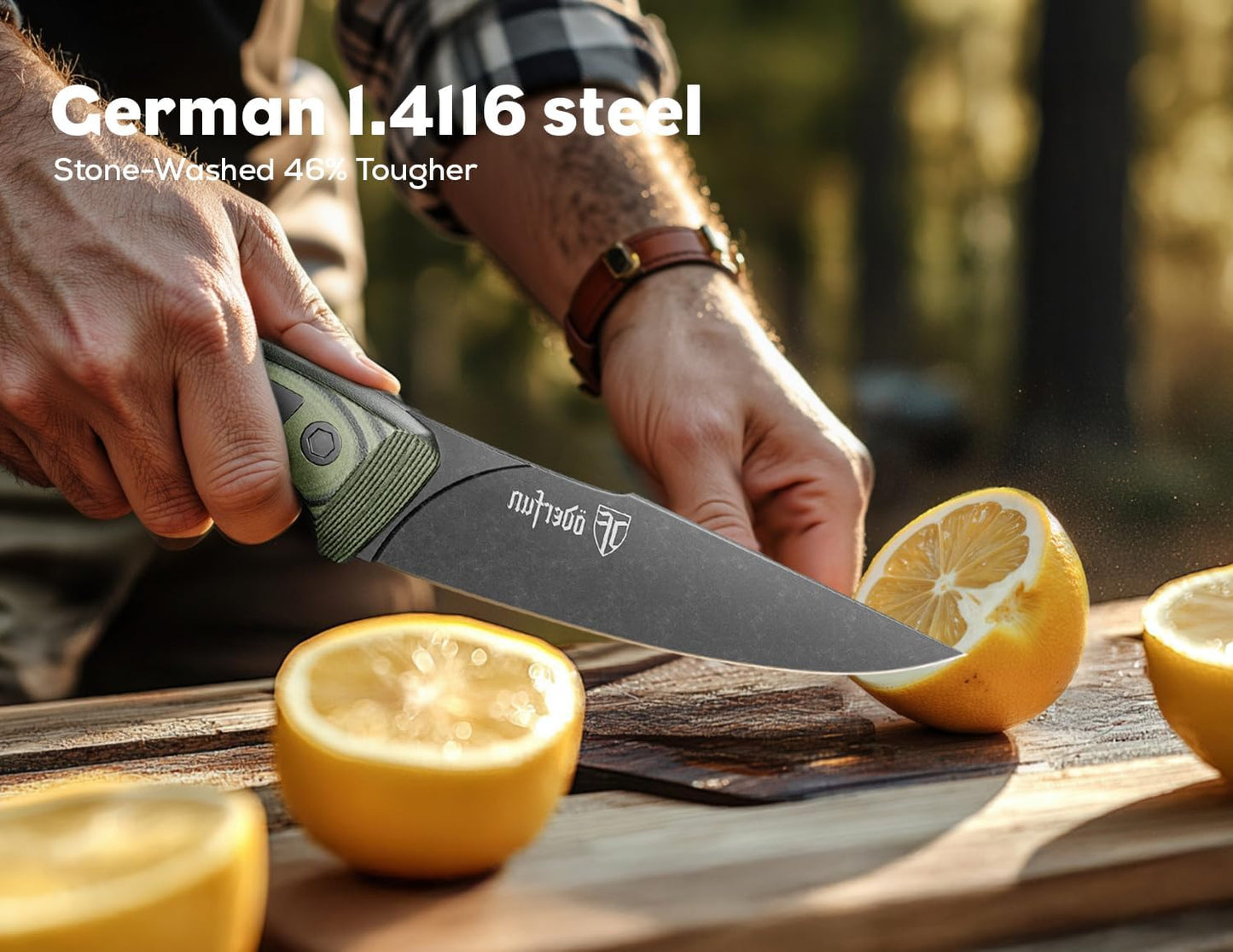 Kitchen Utility Knife, 5.5 Inch Chef Knife, Ergonomic G10 Handle | Ultra Sharp Blade, Rust-Resistant Stainless Steel, Full-Tang, Multipurpose Paring Knife for Fruit and Vegetable Cutting