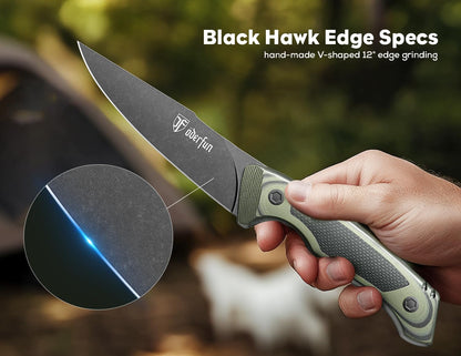 Kitchen Utility Knife, 5.5 Inch Chef Knife, Ergonomic G10 Handle | Ultra Sharp Blade, Rust-Resistant Stainless Steel, Full-Tang, Multipurpose Paring Knife for Fruit and Vegetable Cutting