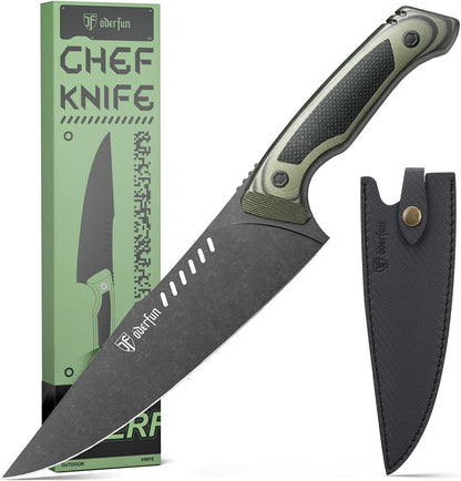 Kitchen Utility Knife, 5.5 Inch Chef Knife, Ergonomic G10 Handle | Ultra Sharp Blade, Rust-Resistant Stainless Steel, Full-Tang, Multipurpose Paring Knife for Fruit and Vegetable Cutting