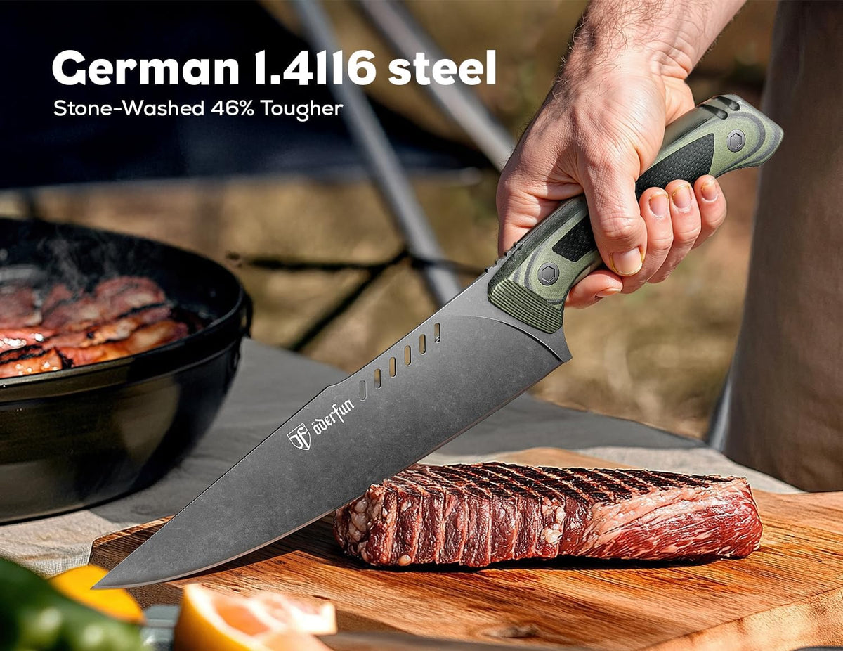 Kitchen Utility Knife, 5.5 Inch Chef Knife, Ergonomic G10 Handle | Ultra Sharp Blade, Rust-Resistant Stainless Steel, Full-Tang, Multipurpose Paring Knife for Fruit and Vegetable Cutting