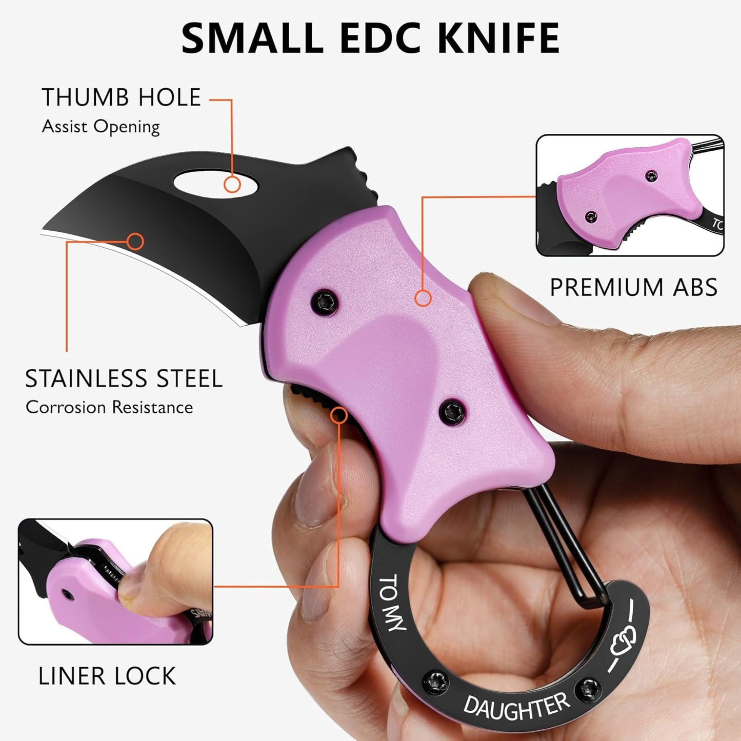 BIRD 3 Pack Pink Pocket Knife for Women | 1.3'' Mini Box Cutter with Unique Donut Design, Cute Folding Utility Knife,Ideal Gifts for Men and Women (PINK DONUT*3)
