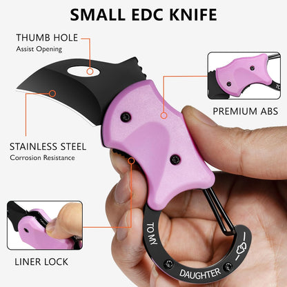 BIRD 3 Pack Pink Pocket Knife for Women | 1.3'' Mini Box Cutter with Unique Donut Design, Cute Folding Utility Knife,Ideal Gifts for Men and Women (PINK DONUT*3)