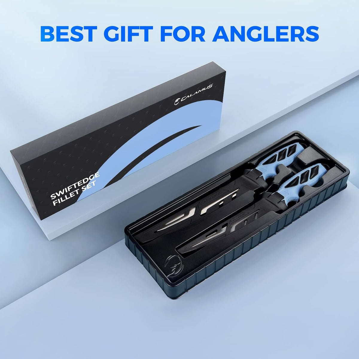 SwiftEdge Fillet Knife Set,7"&9" Fillter Knife | G4116 German Stainless Steel,Ultra-sharp,Flexible blade,Corrosion resistant,Non-slip grip,Fishing Gift for Men