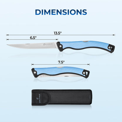 SwiftEdge Fillet Knife Set,7"&9" Fillter Knife | G4116 German Stainless Steel,Ultra-sharp,Flexible blade,Corrosion resistant,Non-slip grip,Fishing Gift for Men