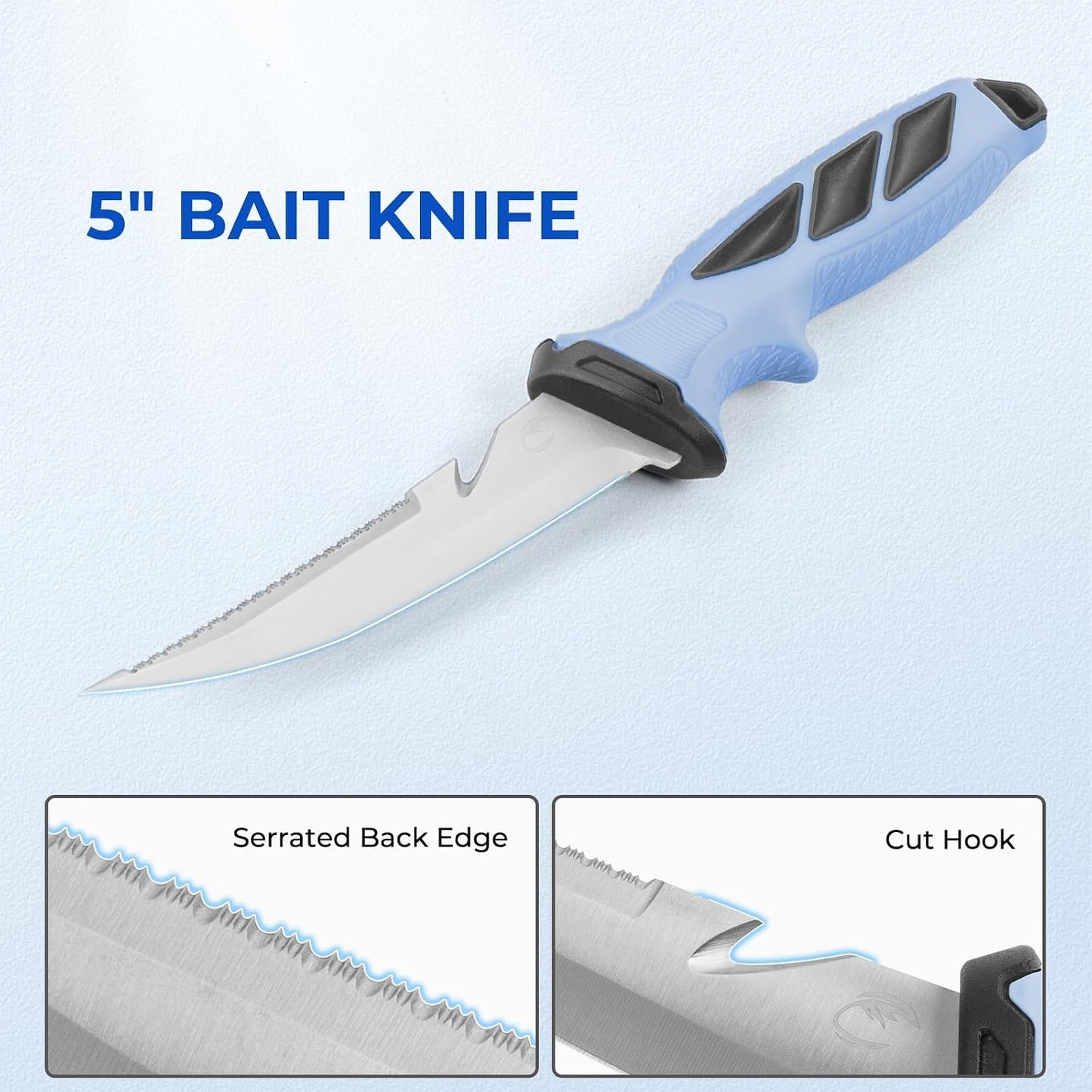 SwiftEdge Fillet Knife Set,7"&9" Fillter Knife | G4116 German Stainless Steel,Ultra-sharp,Flexible blade,Corrosion resistant,Non-slip grip,Fishing Gift for Men
