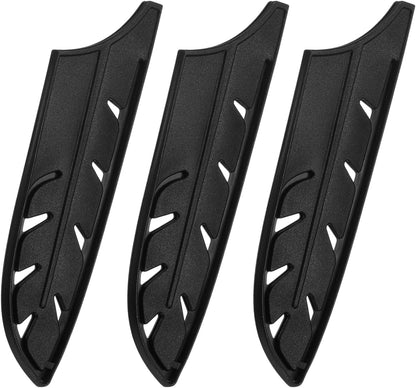 Knife Cover Sleeves Blade Edge Guards for 5" Santoku Knife Blade Edge Protector Universal Knife Sheath for Kitchen, Black