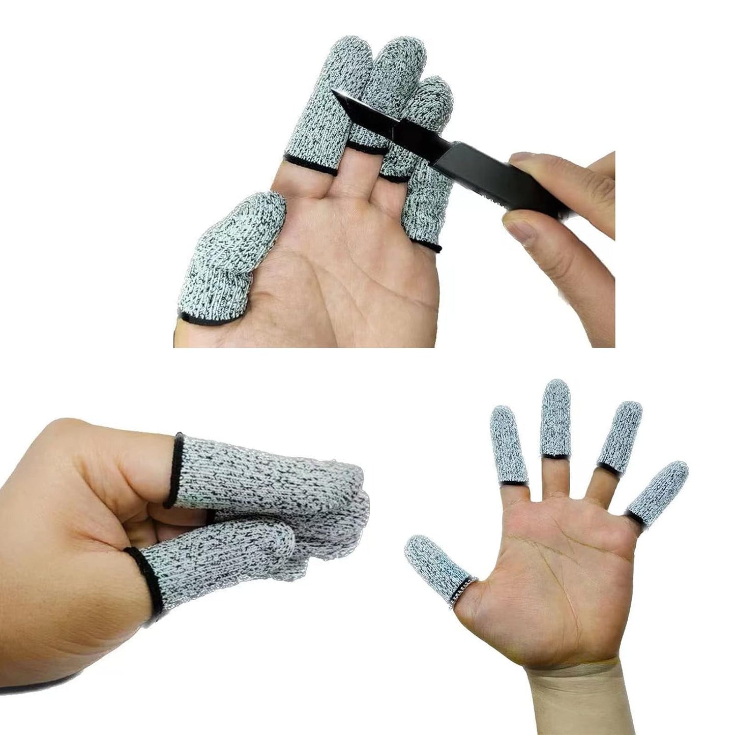 14pcs Finger Cover Protector Anti-Cut Fingertip Finger Cover Anti-Cut Finger Bed Protector Reusable Finger Cover Thumb Finger Protector Bed Suitable for Work, Sculpture