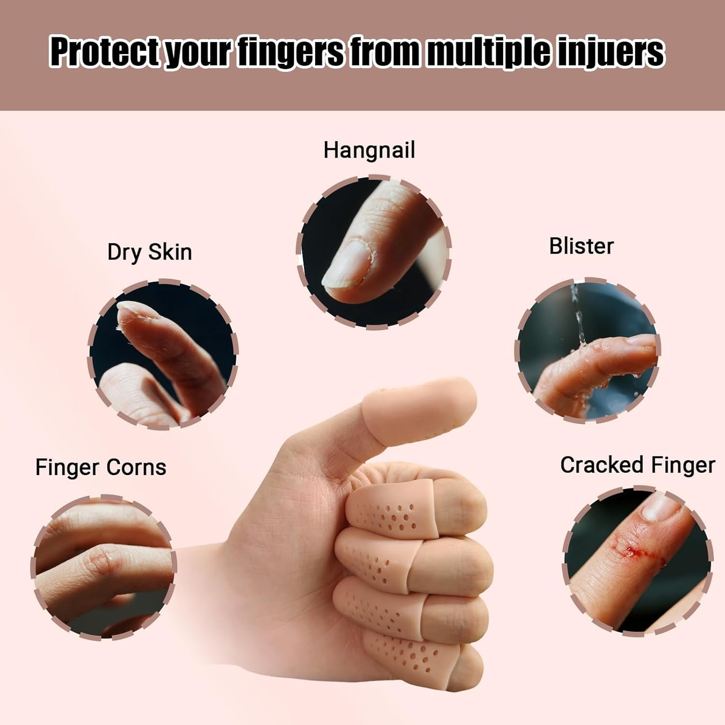 14pcs Finger Cover Protector Anti-Cut Fingertip Finger Cover Anti-Cut Finger Bed Protector Reusable Finger Cover Thumb Finger Protector Bed Suitable for Work, Sculpture