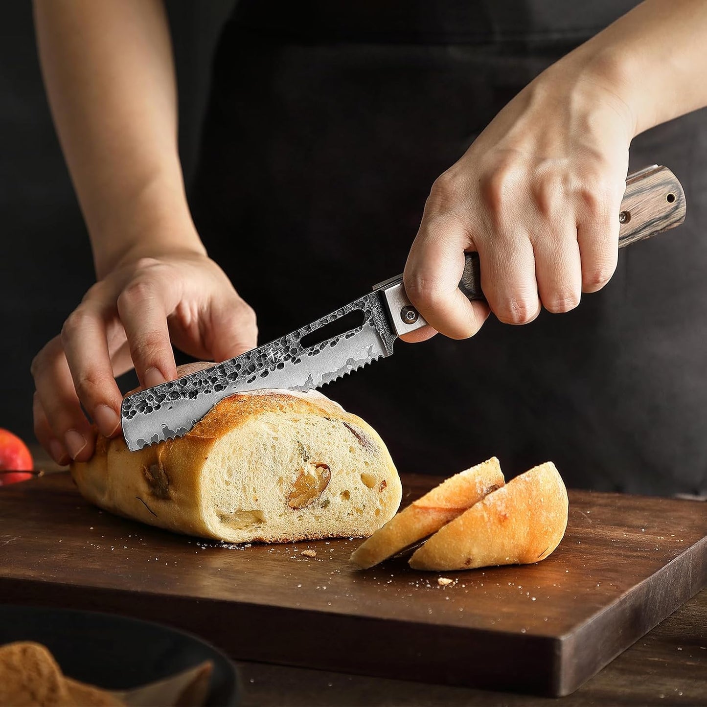 440A Forged Stainless Steel Sharp Folding Chef Knife Peeling Utility Fruit Knife Colorful Wood Handle Camping Barbecue Outdoor Portable Fruit Knife