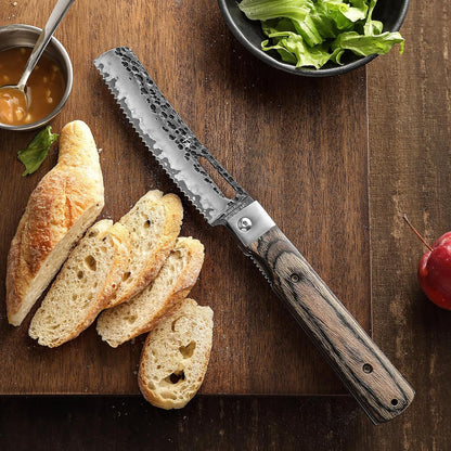 440A Forged Stainless Steel Sharp Folding Chef Knife Peeling Utility Fruit Knife Colorful Wood Handle Camping Barbecue Outdoor Portable Fruit Knife