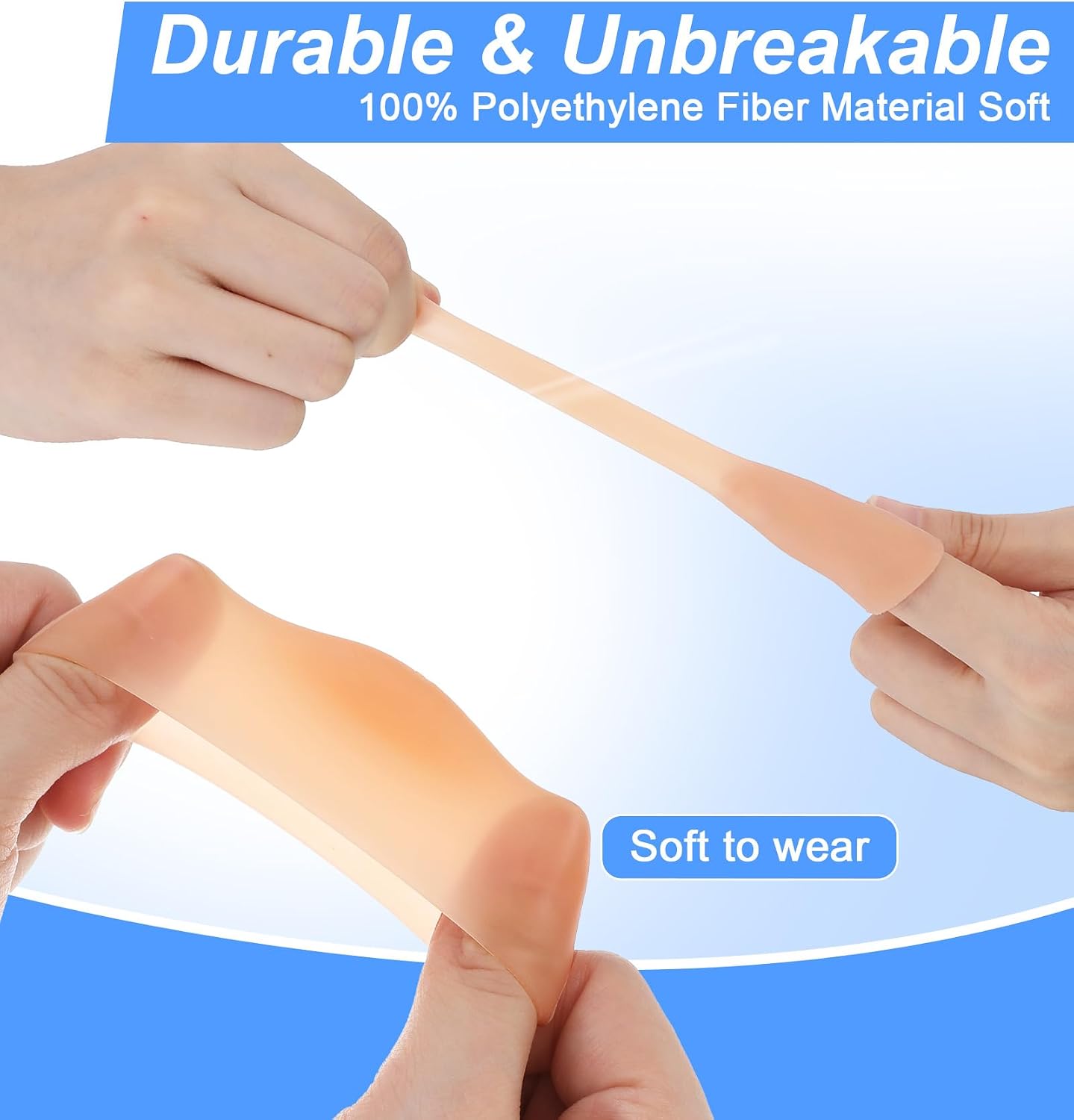 16 Pcs Thumb Protector, Skin Color Thumb Cover, Soft Silicone Finger Caps for Daily Friction Care and Daily Use