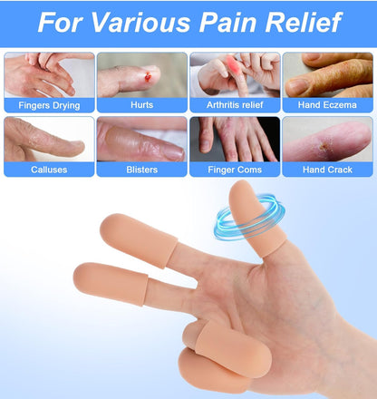 16 Pcs Thumb Protector, Skin Color Thumb Cover, Soft Silicone Finger Caps for Daily Friction Care and Daily Use