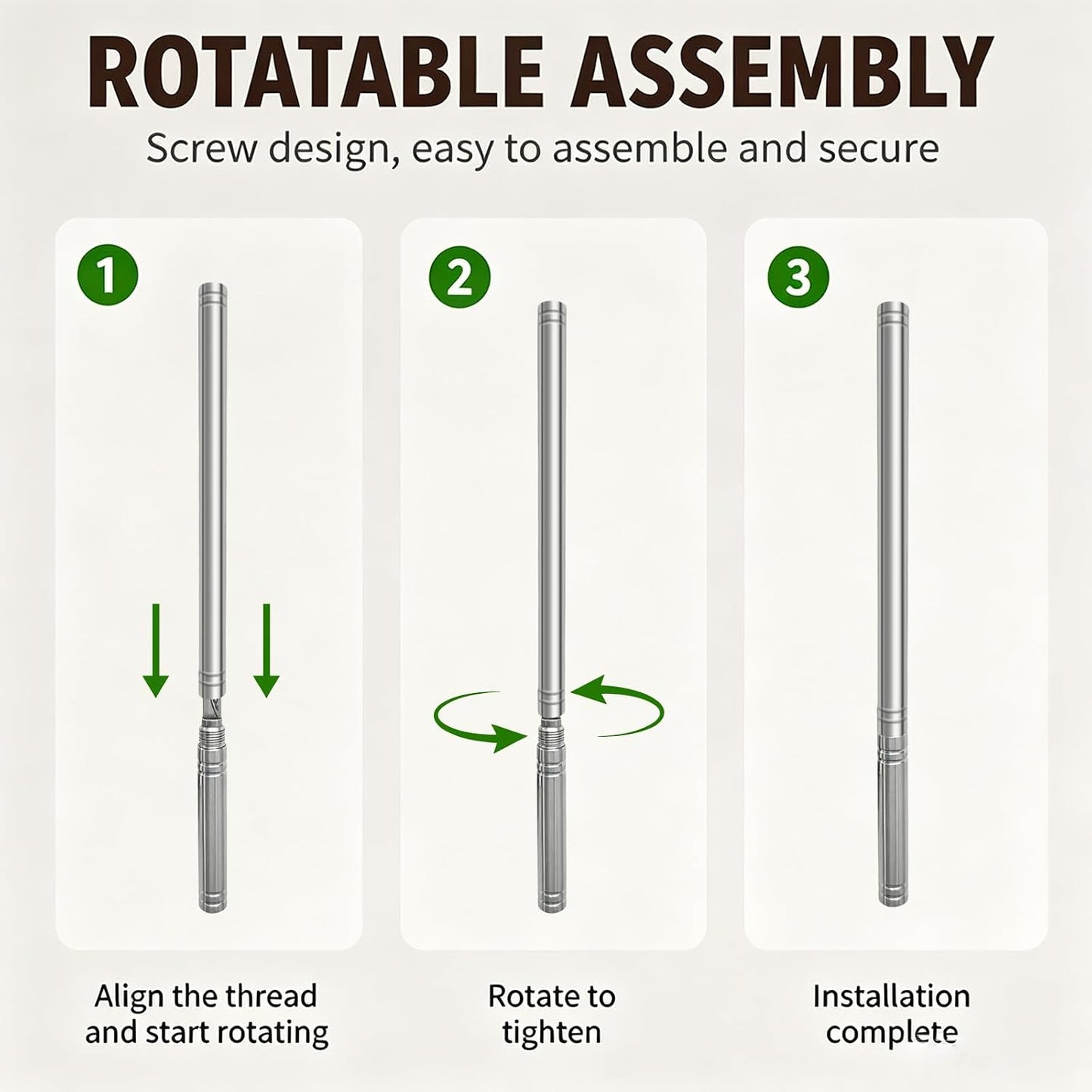 2 PCS Stainless Steel Blade, Outdoor Portable Stainless Steel Mini Stick Fruit Knife, All Steel Fancy Letter Opener Envelope, Multipurpose Survival Tactical Knife 9.5 Inch