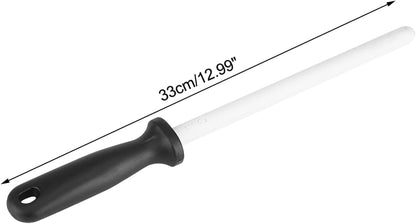 8inch Knife Sharpening Steel Rod, Professional Kitchen Knife Blade Sharpener Rod Stick Chef Knife Sharpening Rod Ceramic Honing Steel Knife Sharpener for Kitchen