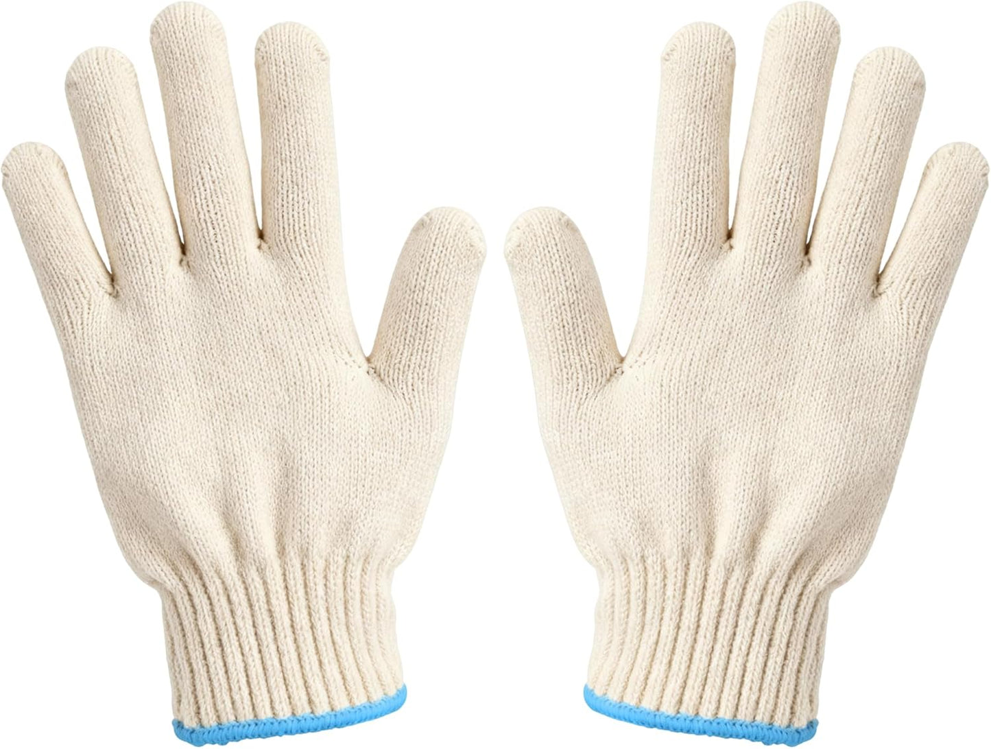 Heat Resistant Gloves - 932°F Oven Gloves, Cut-Resistant Grill Gloves, Cooking Gloves for BBQ, Grilling, Baking, Cutting, Welding, Smoker Fireplace, 1 Pair (2 Pieces Set), White